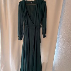 Lulus maxi dark green dress